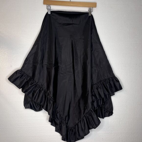 Ray Strauss Unlimited Inc Vintage Black Ruffle Hem Shrug Scarf one size - Picture 1 of 4